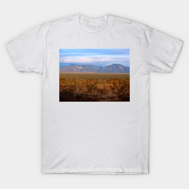 New Mexico Gorge with Mountains T-Shirt by softbluehum